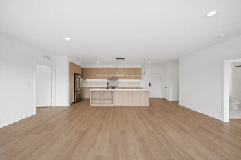 Light oak wide-plank flooring
